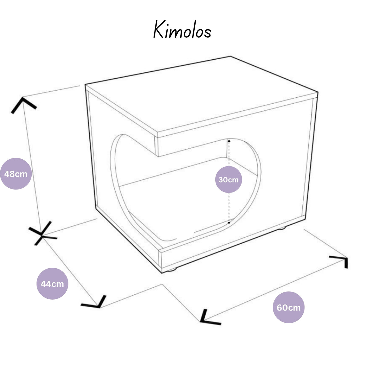 Kimolos — Ξύλινη όψη με Μπλε μαξιλάρι