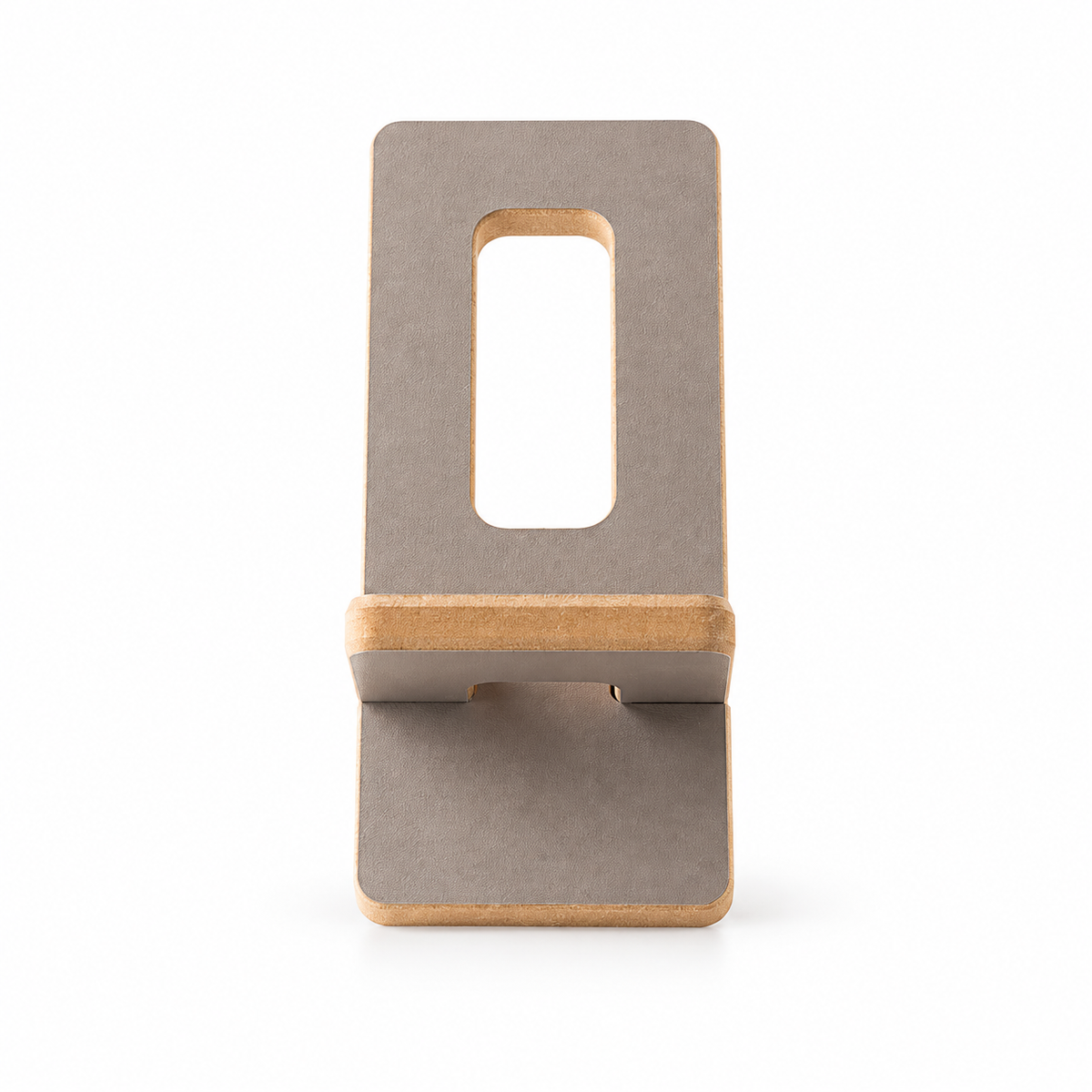 Cell Phone Stand — Γκρι — μετωπική όψη σε λευκό φόντο