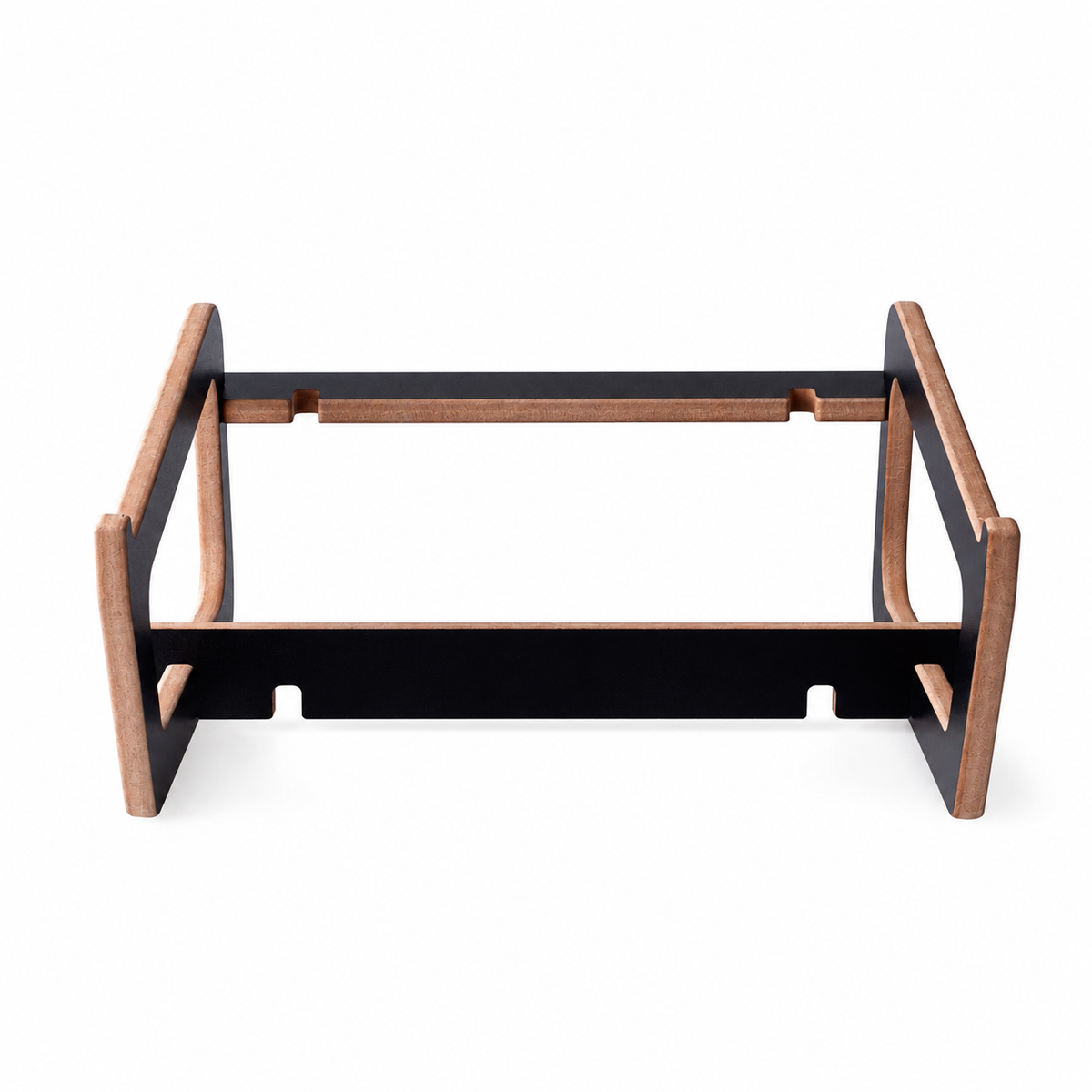 Elevated Laptop Stand — Μαύρο — μετωπική όψη σε λευκό φόντο